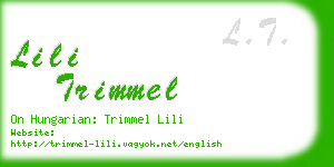 lili trimmel business card